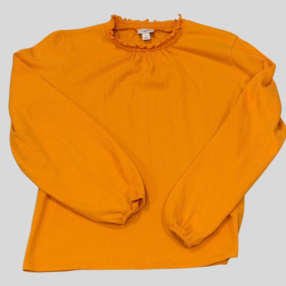 NEW: J. Crew Mustard Yellow Women's Top | Long Sleeve | Size S